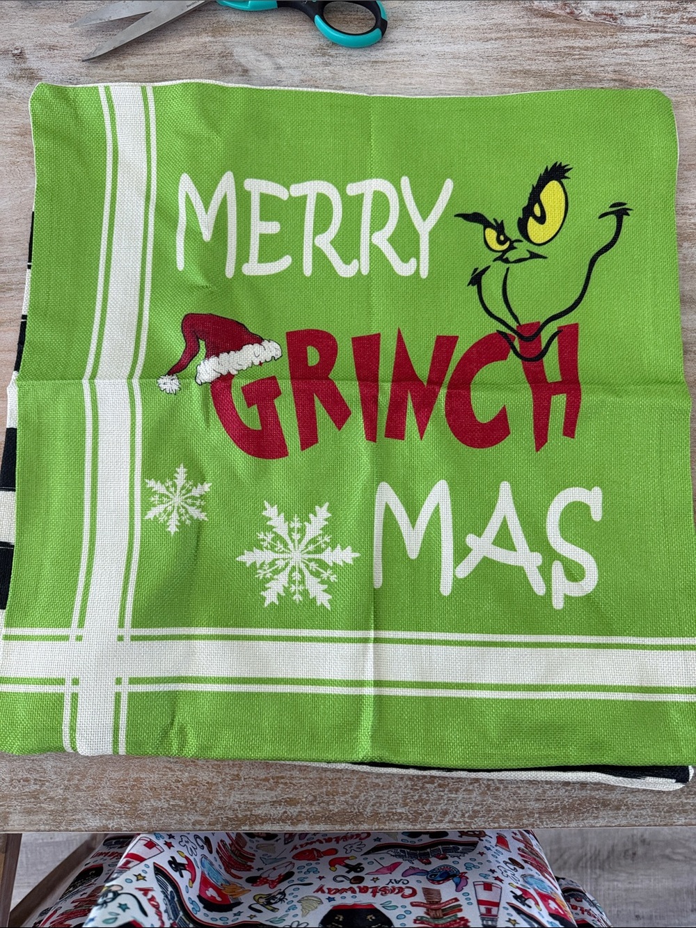 Merry Grinchmas Set of 2 Pillow Covers 17x17